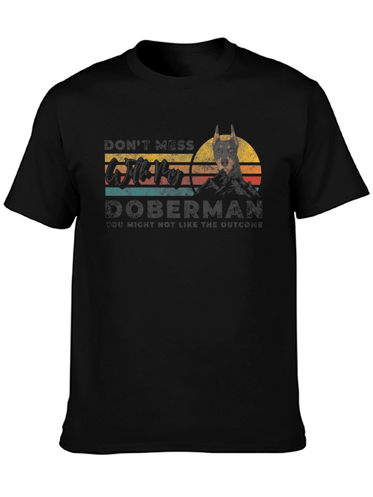 Doberman Graphic Tee - Dont Mess Vintage Style