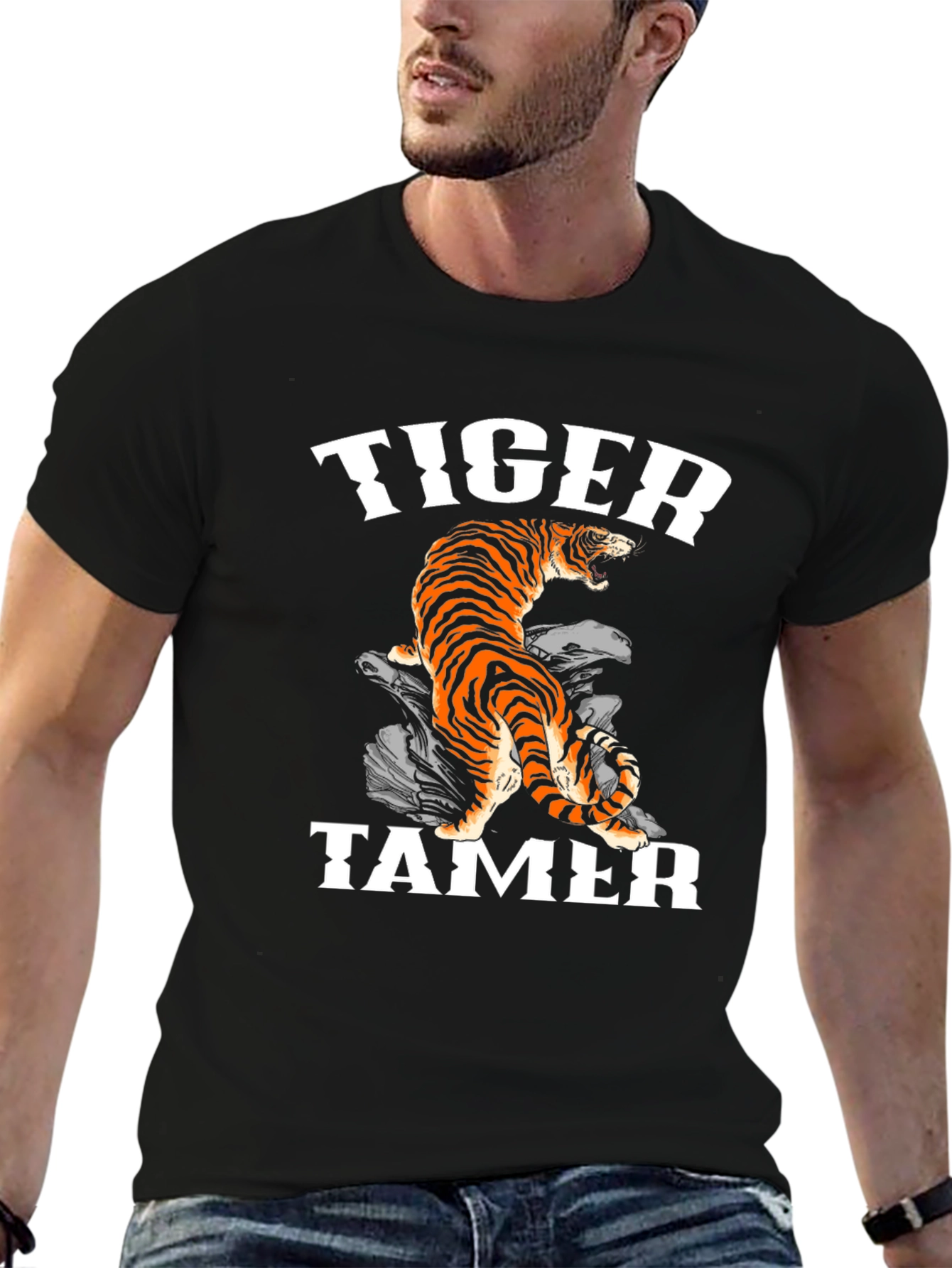 Tiger Tamer Graphic Tee - Classic Black T-Shirt