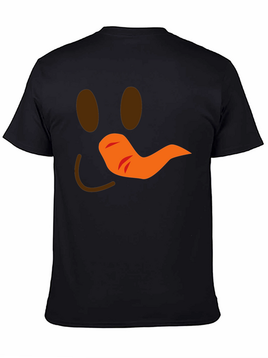 Snowman Face Graphic Tee - Holiday Fun
