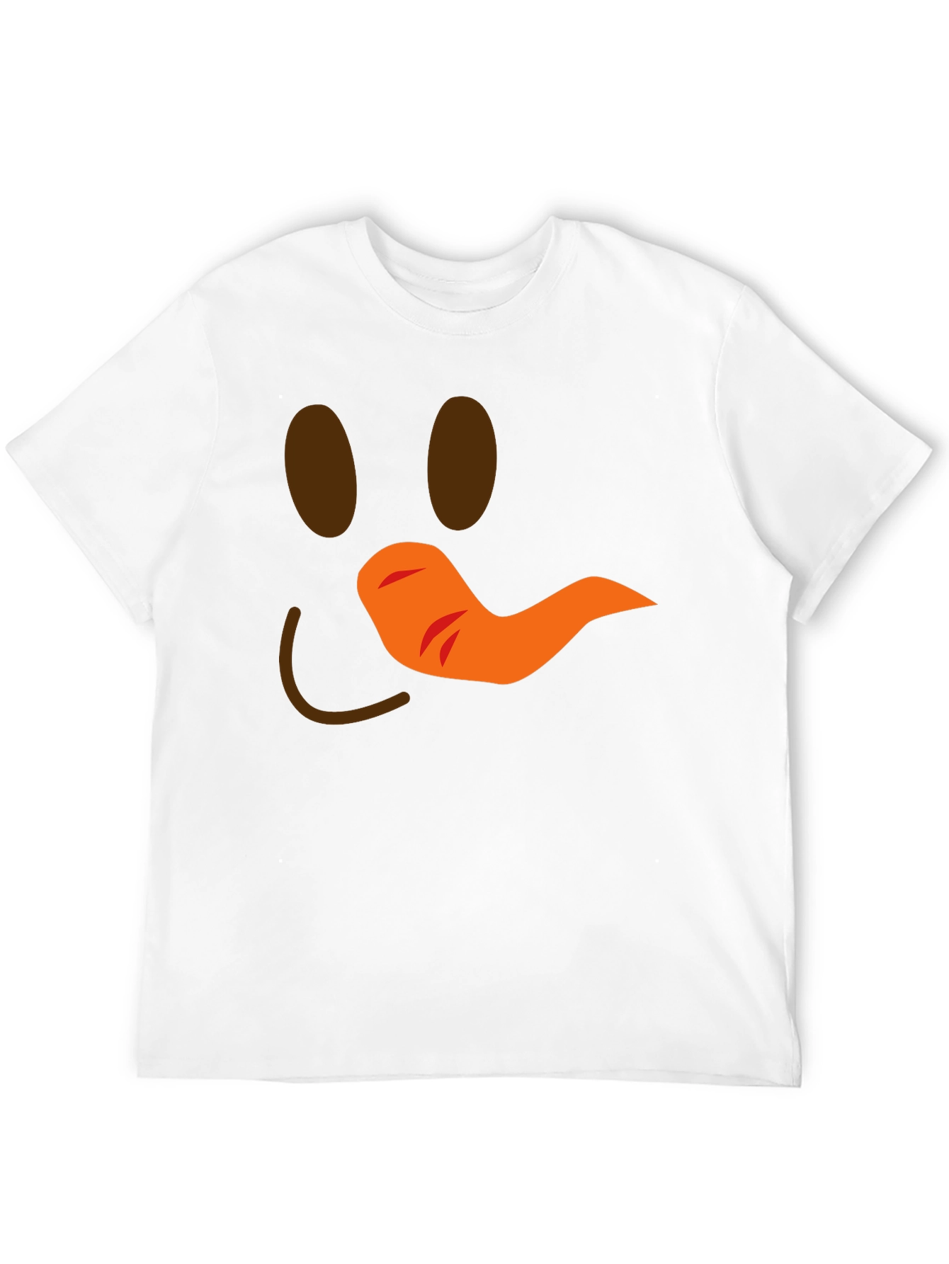 Snowman Face Graphic Tee - Holiday Fun
