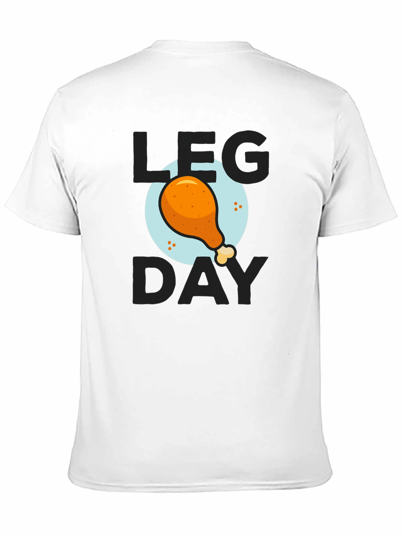 Mens Leg Day Chicken Graphic Tee - Black