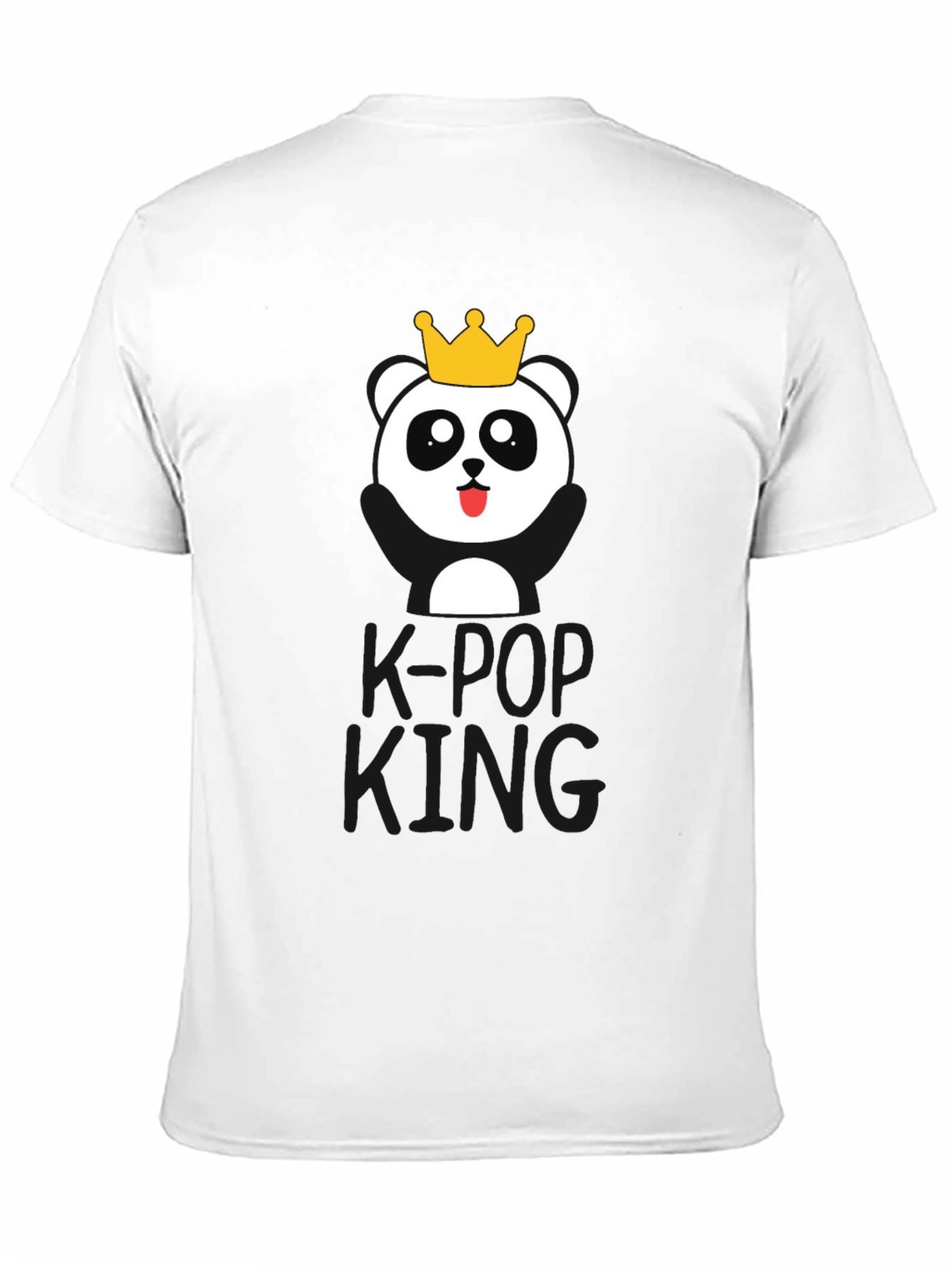 K-Pop King Panda Bear T-Shirt - Black