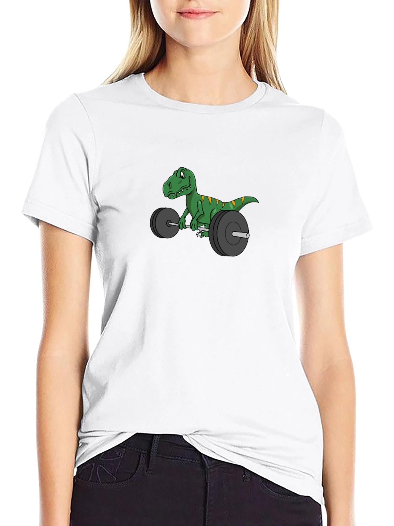Dino Weightlifter T-Shirt - Funny Gym Tee