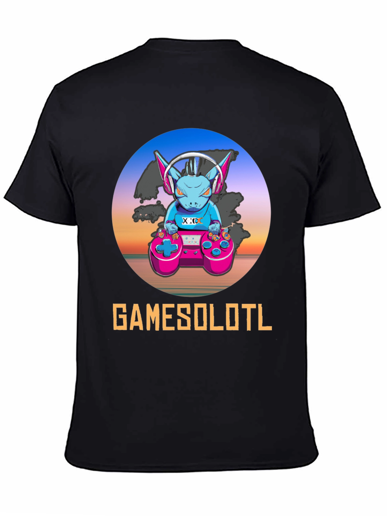 GAMESOLOTL Black Gaming T-Shirt