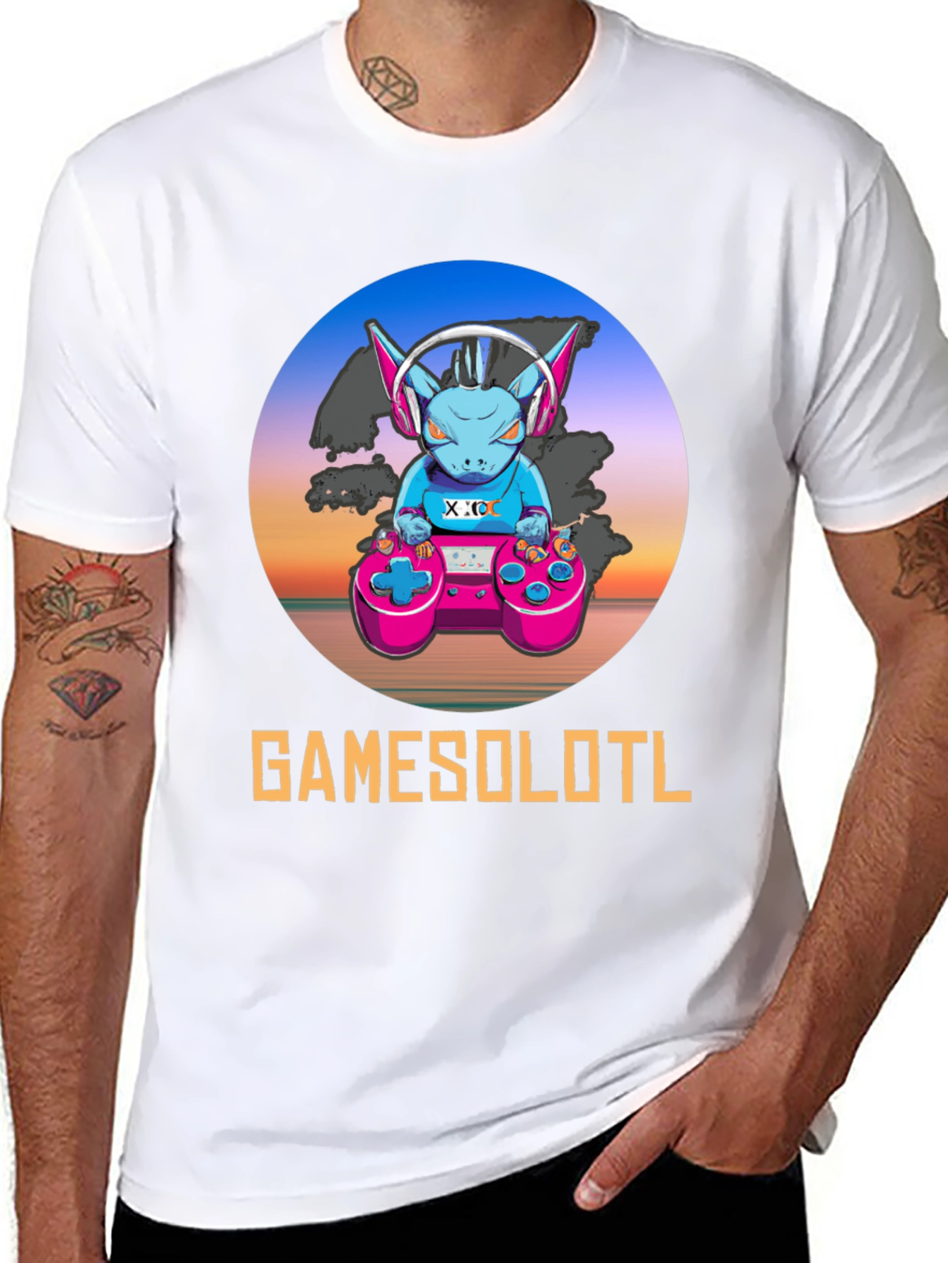 GAMESOLOTL Black Gaming T-Shirt