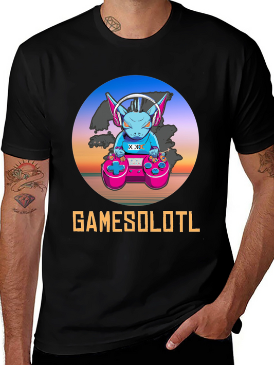 GAMESOLOTL Black Gaming T-Shirt