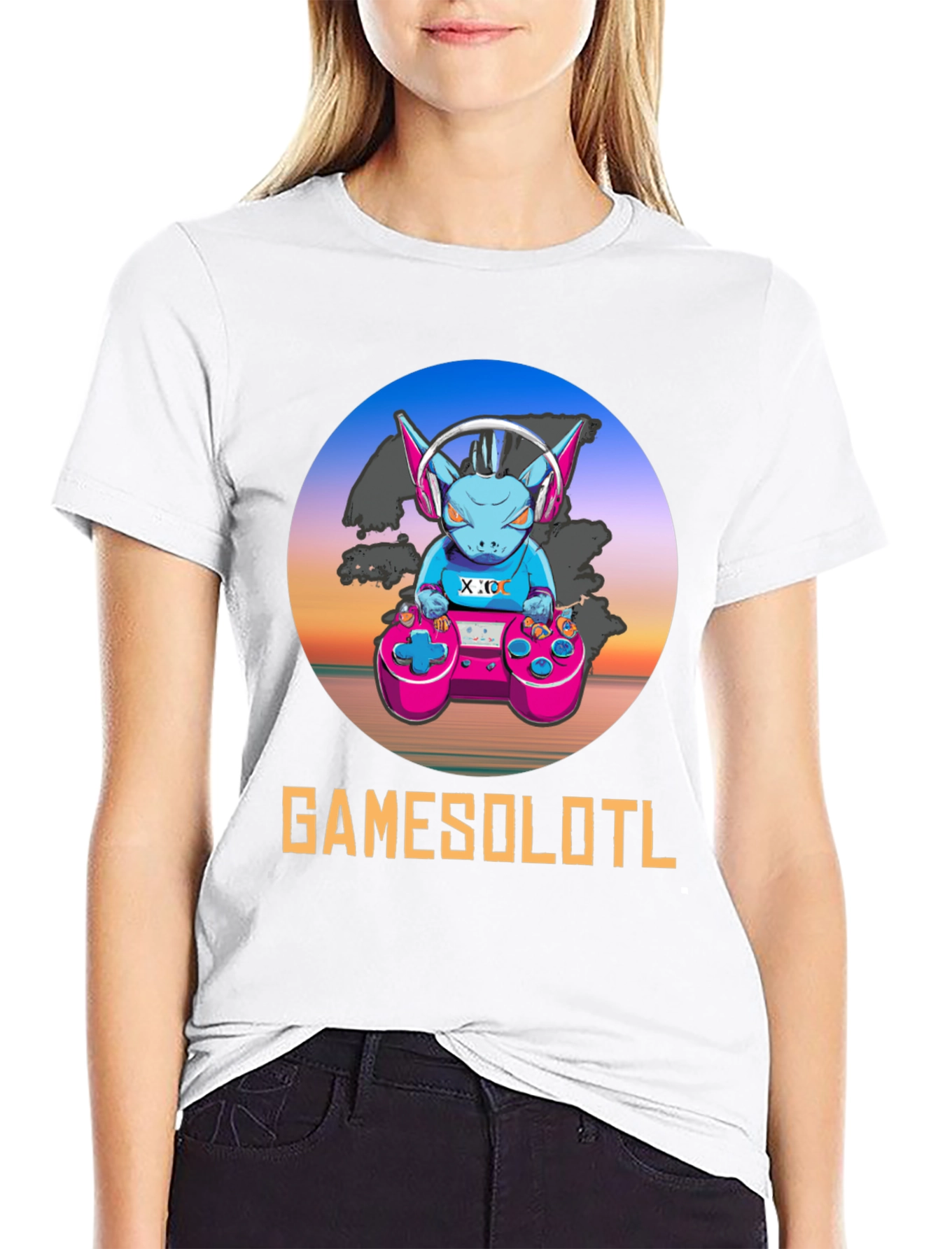 GAMESOLOTL Black Gaming T-Shirt