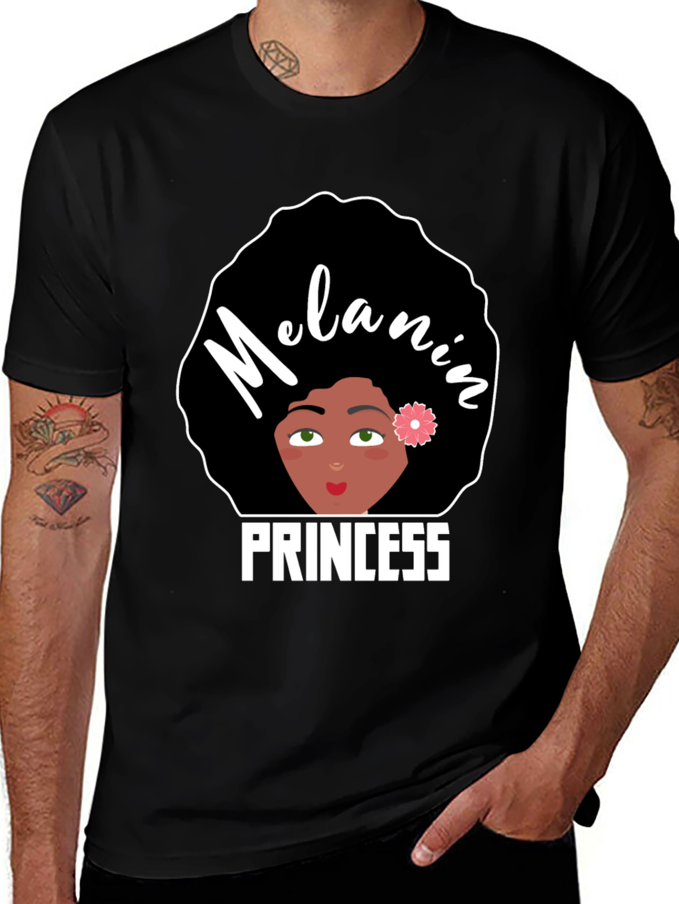 Melanin Princess Graphic Tee - Black Pride