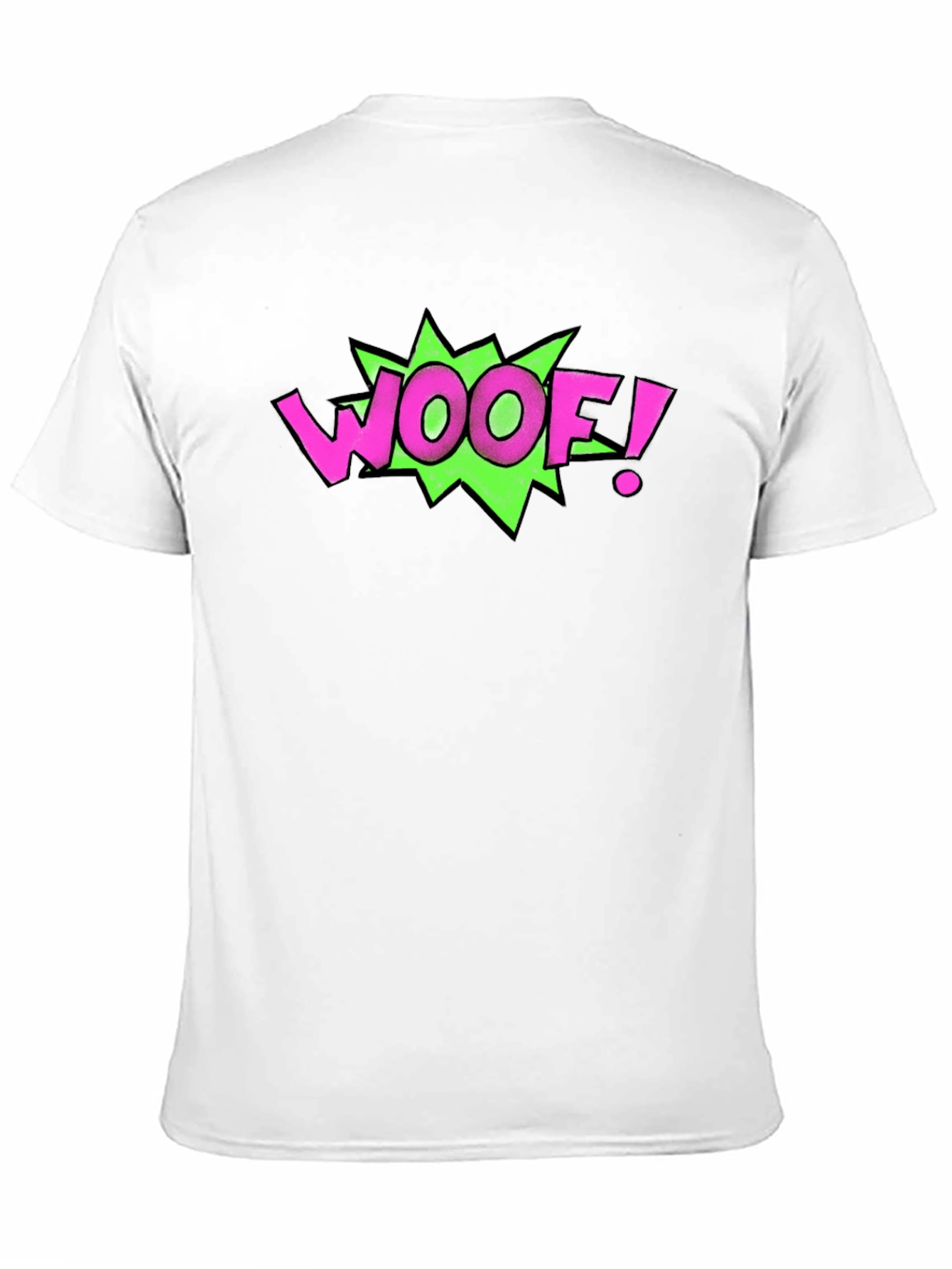Woof! Graphic Print Crew Neck Black T-Shirt