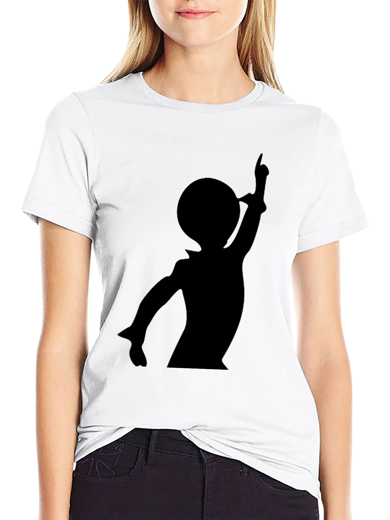 Silhouette Graphic Tee - Casual Black T-Shirt