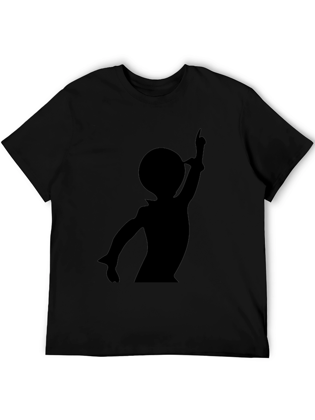 Silhouette Graphic Tee - Casual Black T-Shirt