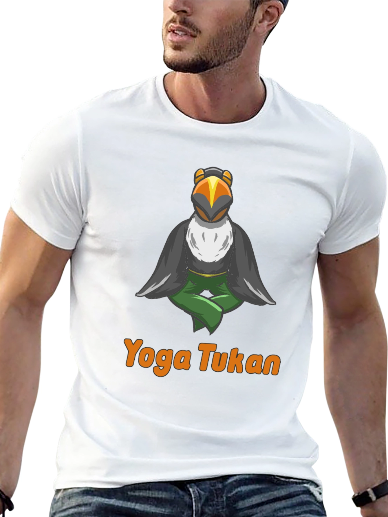 Yoga Tukan T-Shirt - Meditating Bird Design
