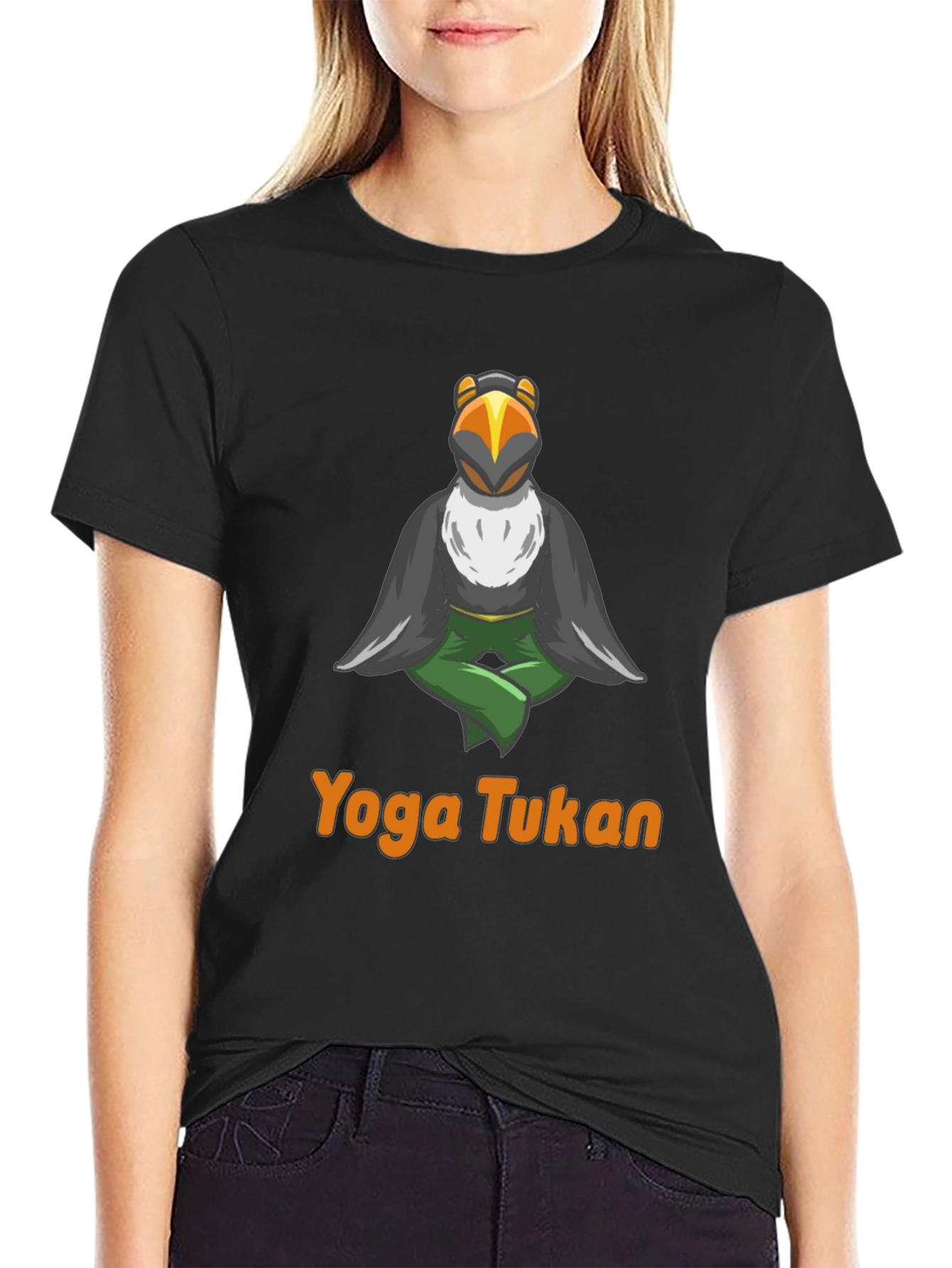 Yoga Tukan T-Shirt - Meditating Bird Design