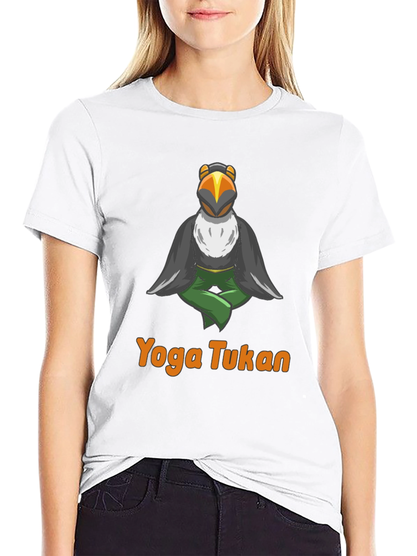 Yoga Tukan T-Shirt - Meditating Bird Design