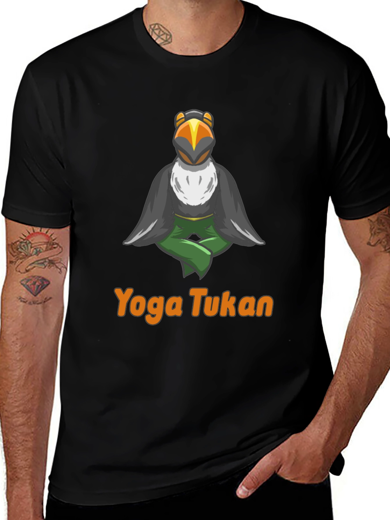Yoga Tukan T-Shirt - Meditating Bird Design