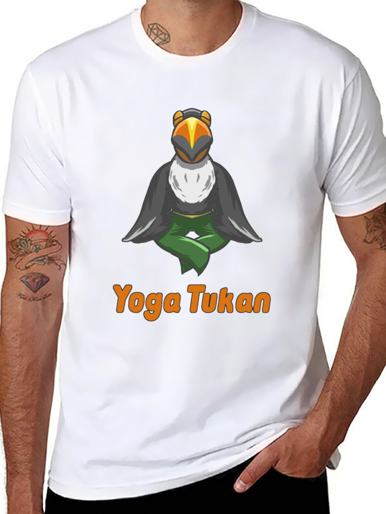 Yoga Tukan T-Shirt - Meditating Bird Design