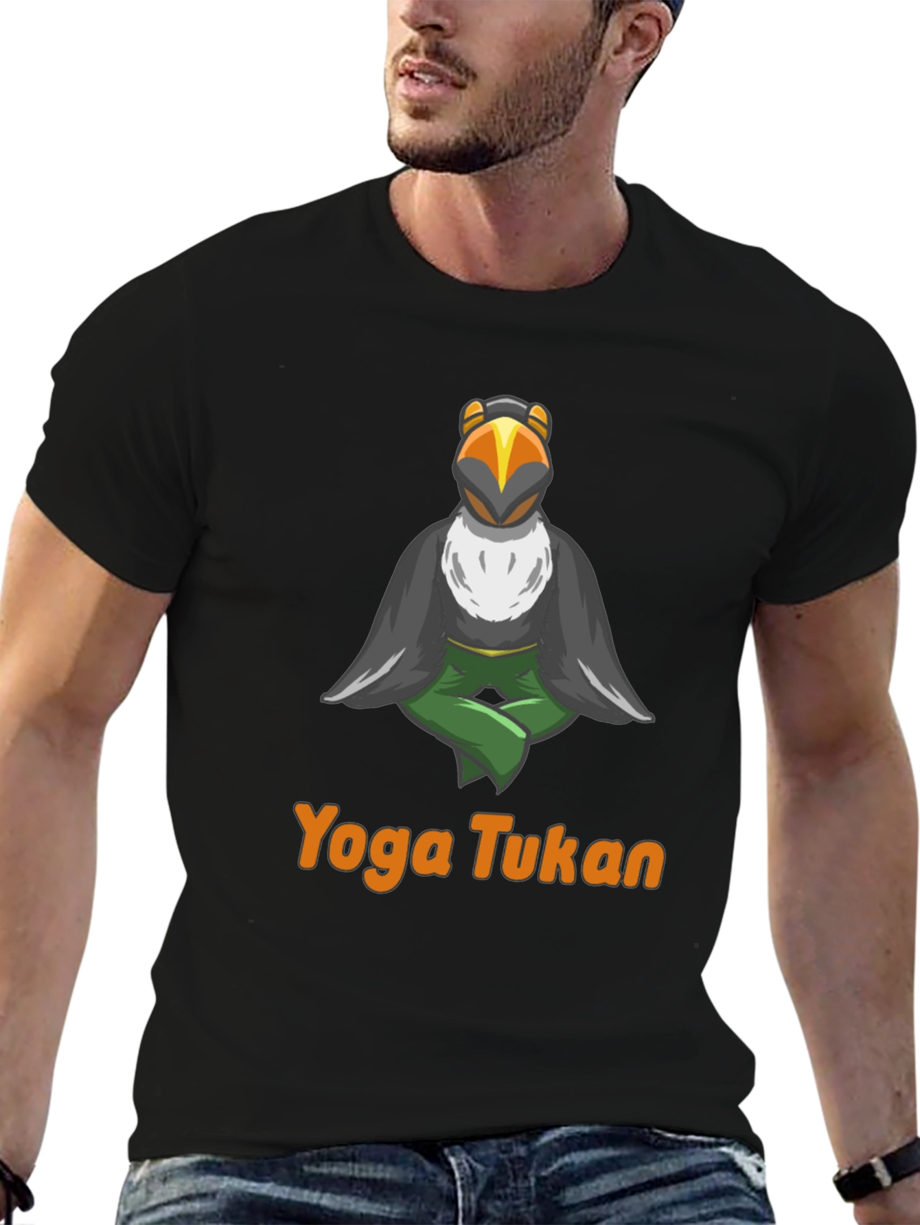 Yoga Tukan T-Shirt - Meditating Bird Design