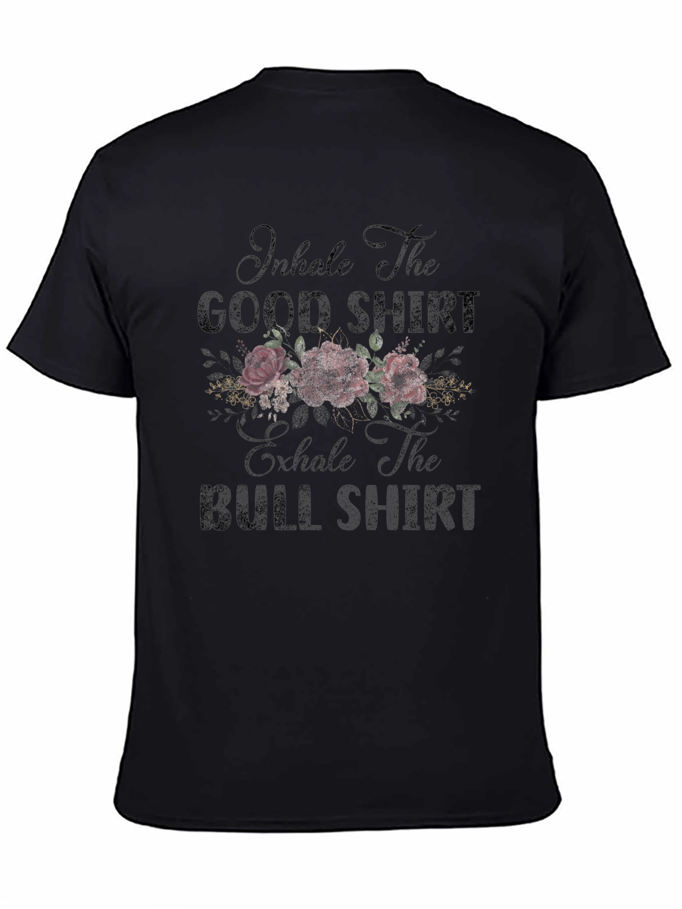 Inhale Good Exhale Bull Mens Graphic Tee