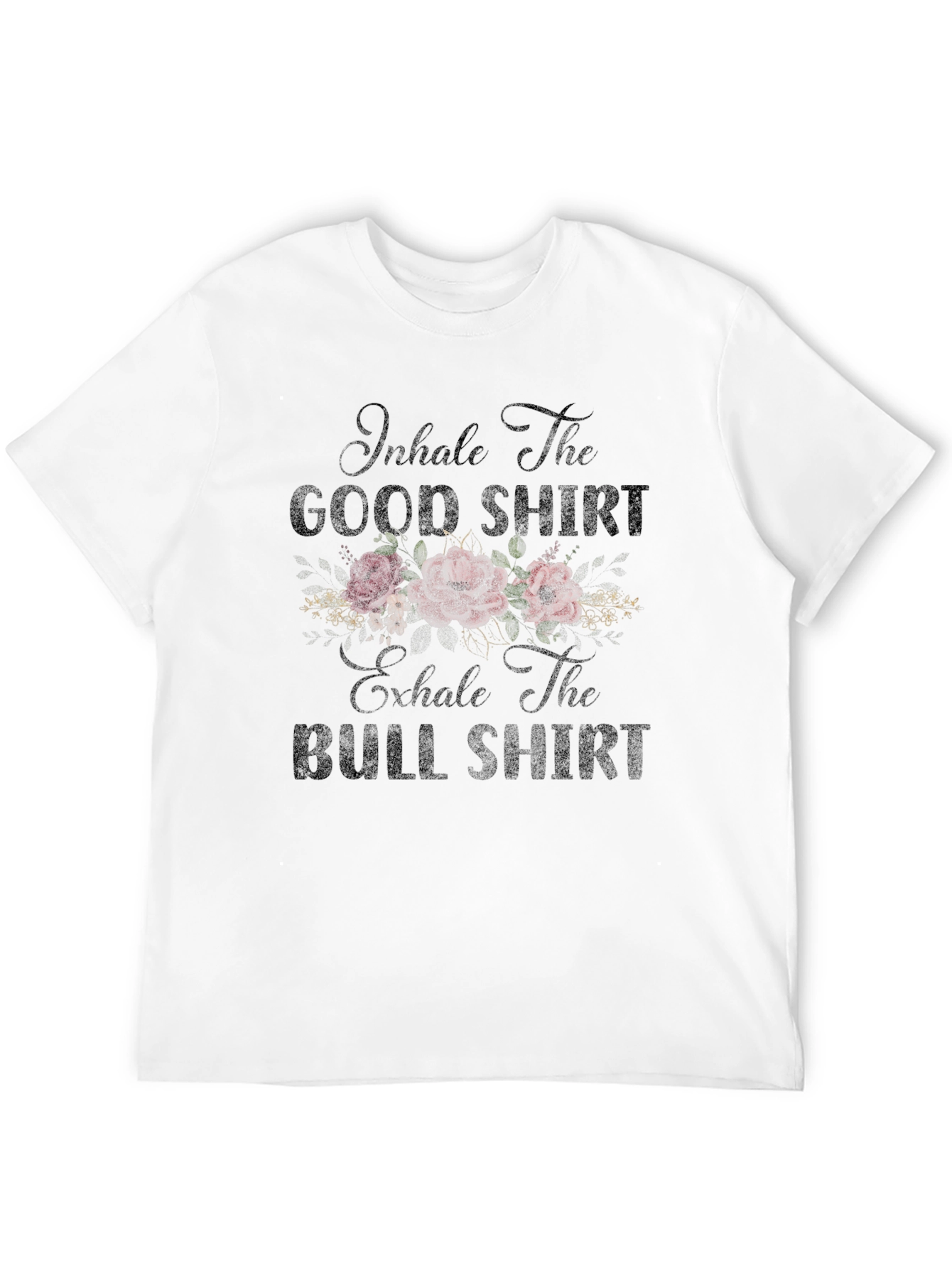 Inhale Good Exhale Bull Mens Graphic Tee