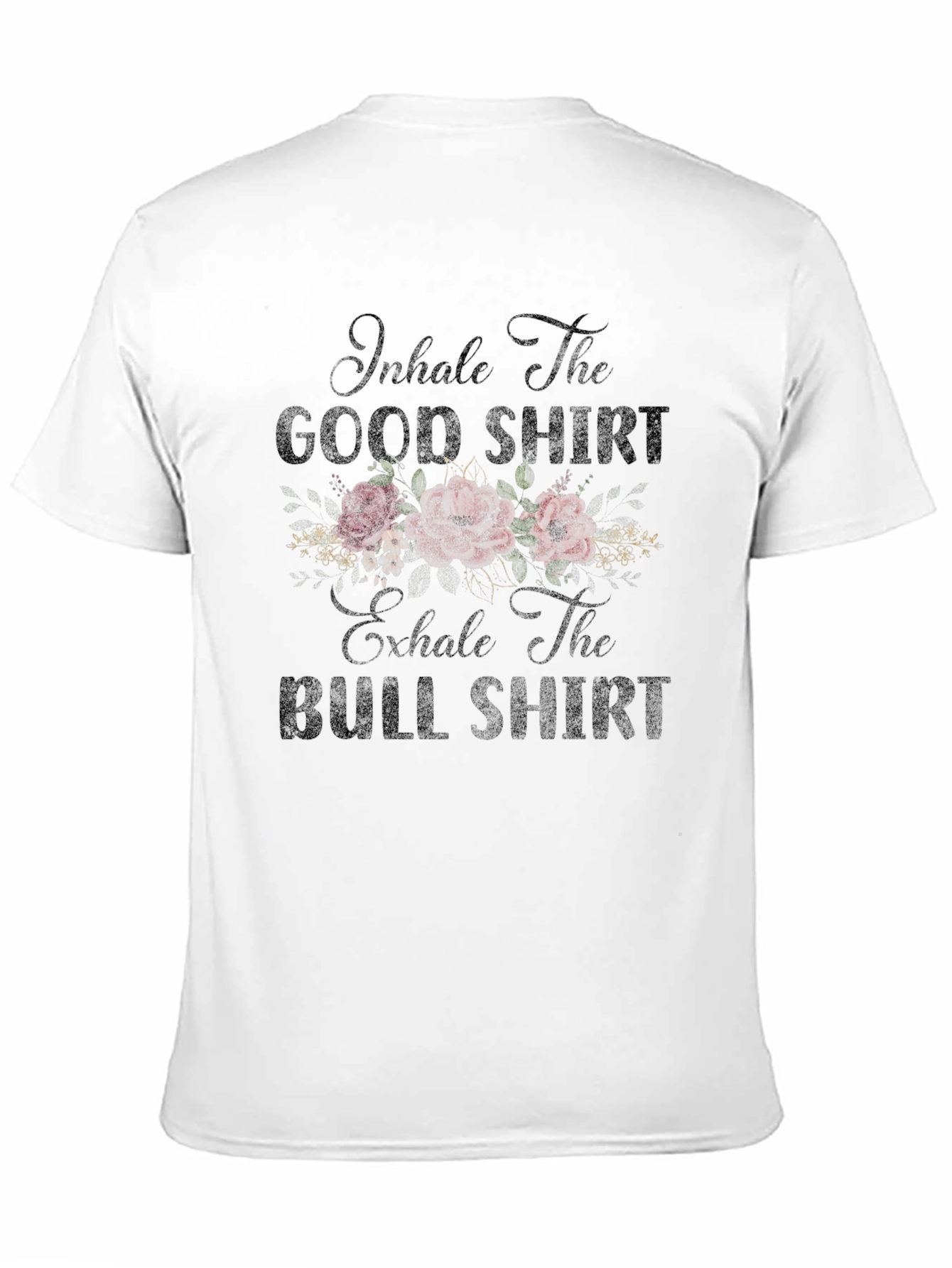 Inhale Good Exhale Bull Mens Graphic Tee
