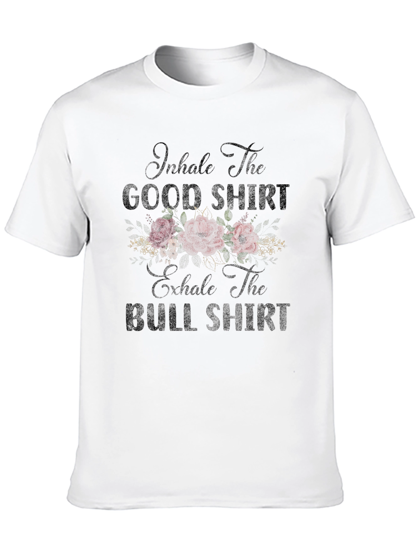 Inhale Good Exhale Bull Mens Graphic Tee