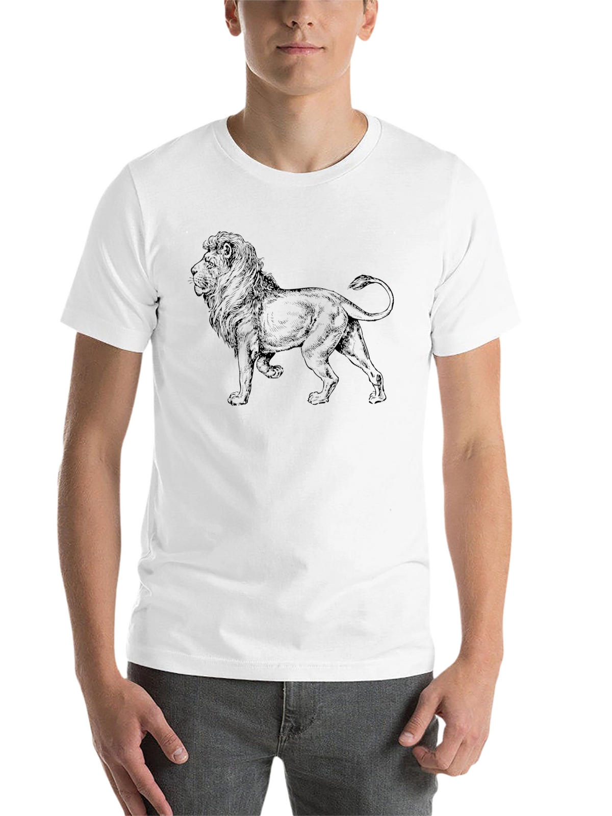 Lion Graphic T-Shirt - Classic Black