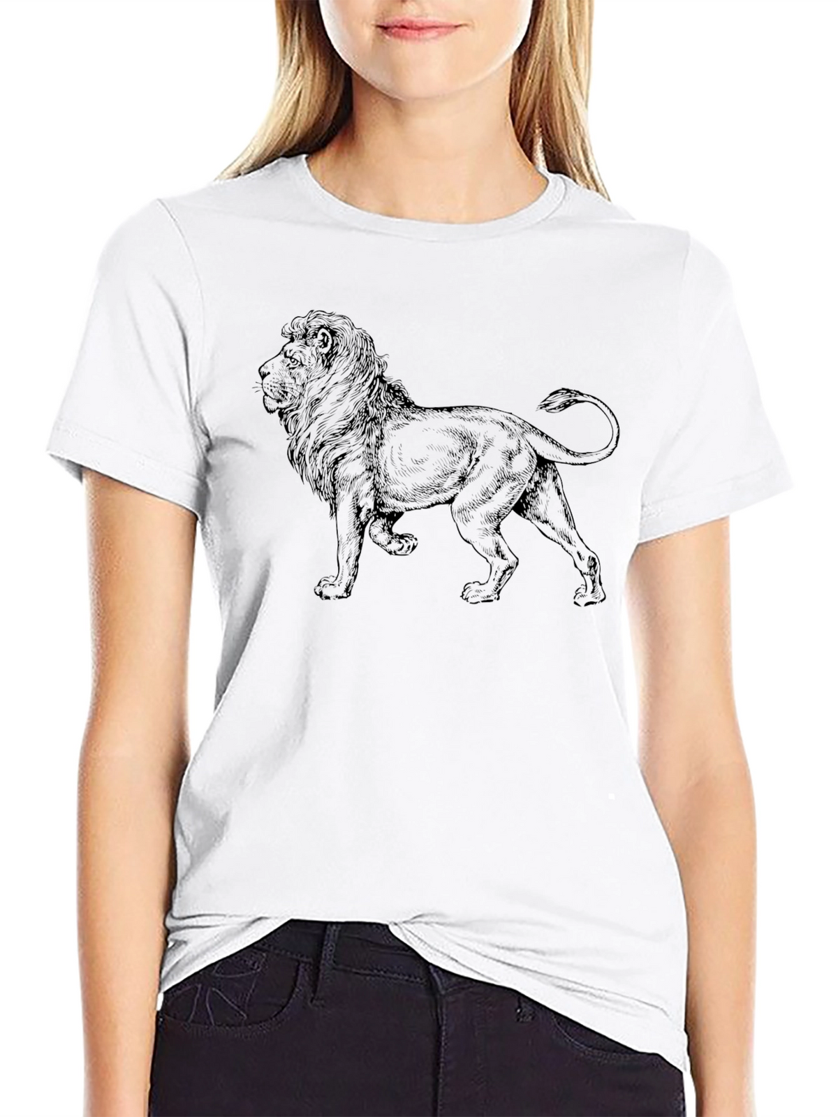 Lion Graphic T-Shirt - Classic Black