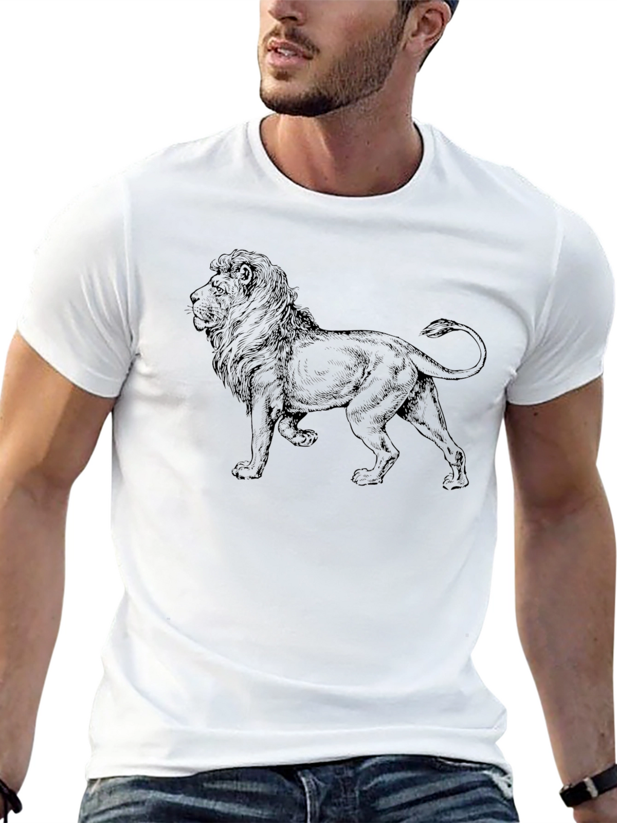 Lion Graphic T-Shirt - Classic Black