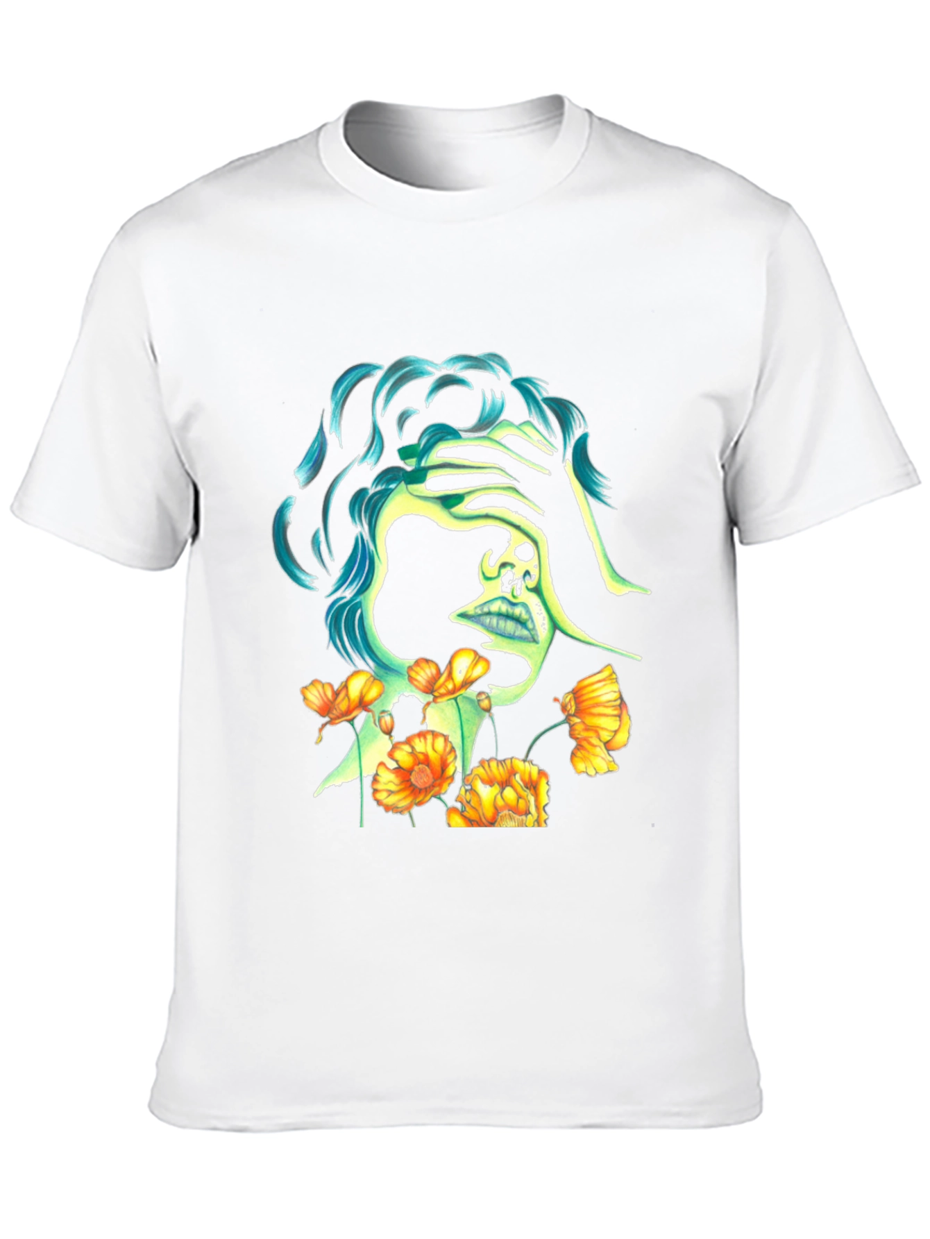 Skull & Flowers Graphic Black T-Shirt