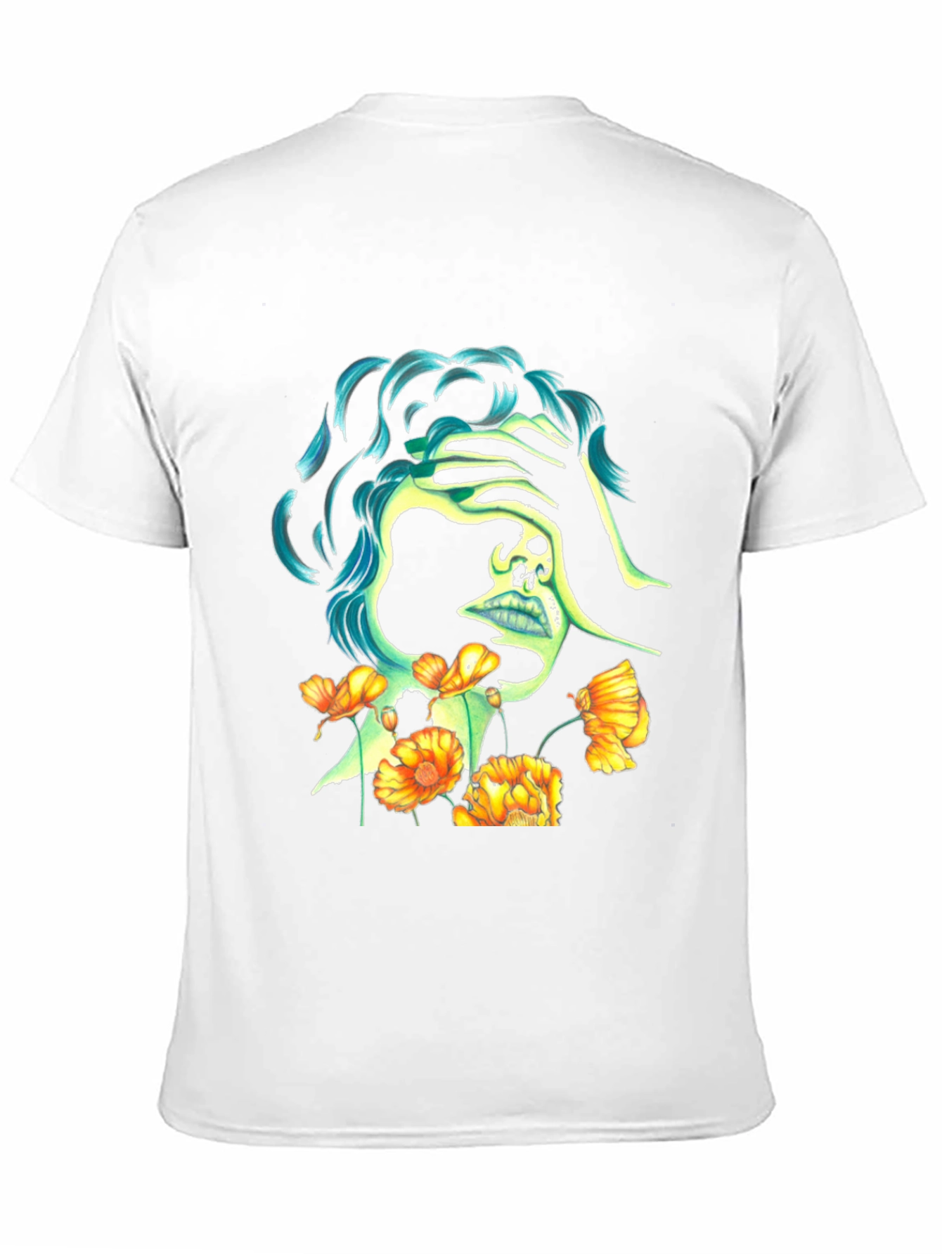 Skull & Flowers Graphic Black T-Shirt