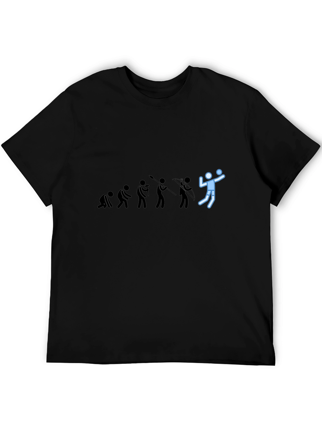 Volleyball Evolution Graphic T-Shirt - Black