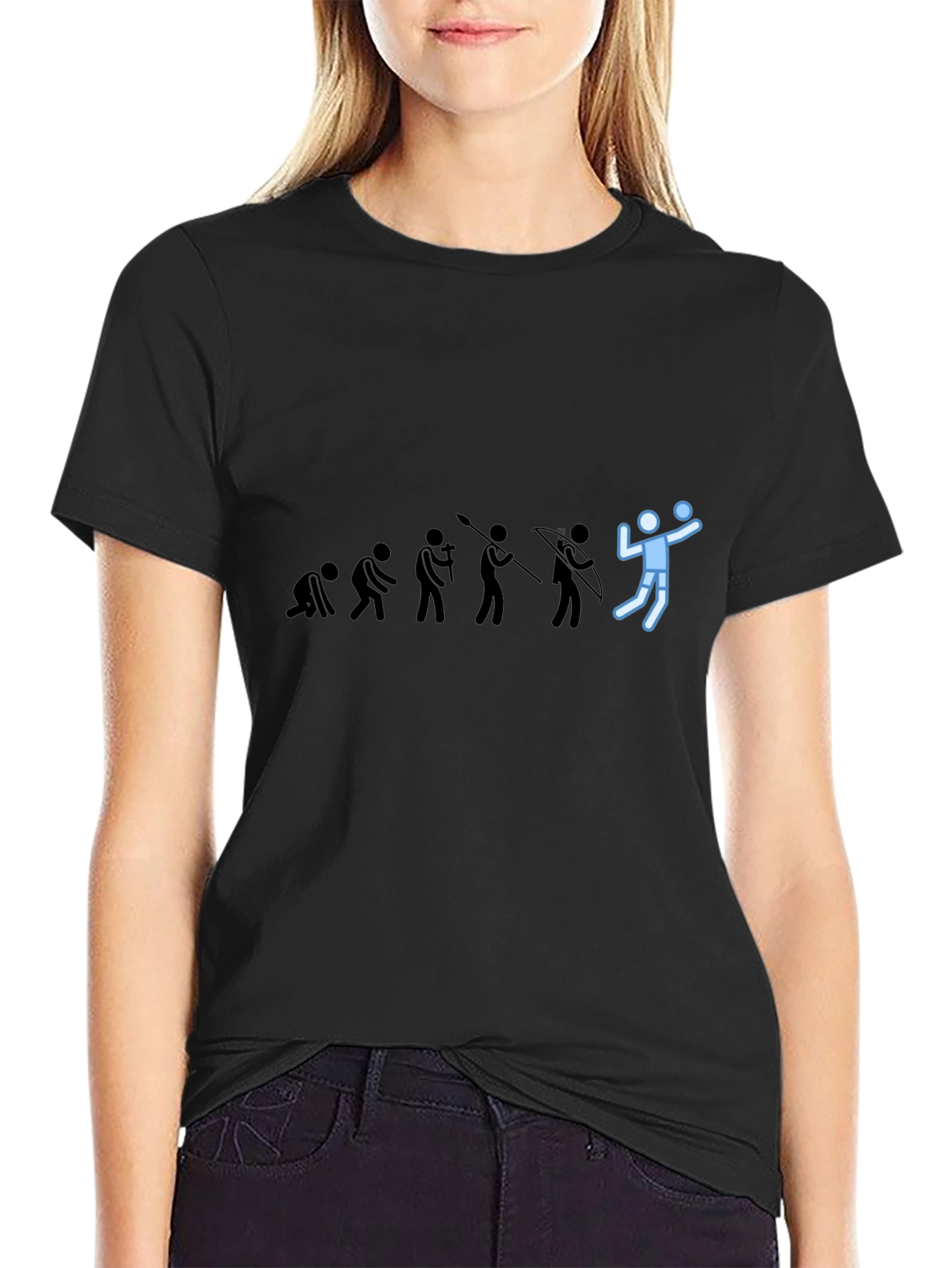 Volleyball Evolution Graphic T-Shirt - Black