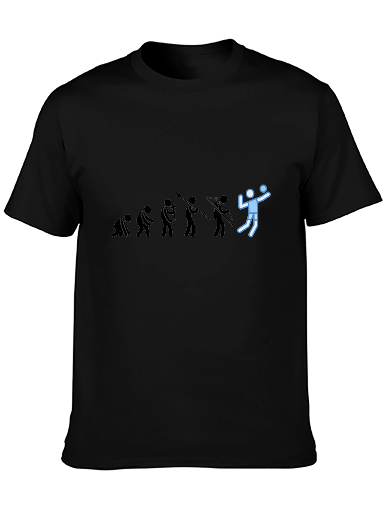 Volleyball Evolution Graphic T-Shirt - Black