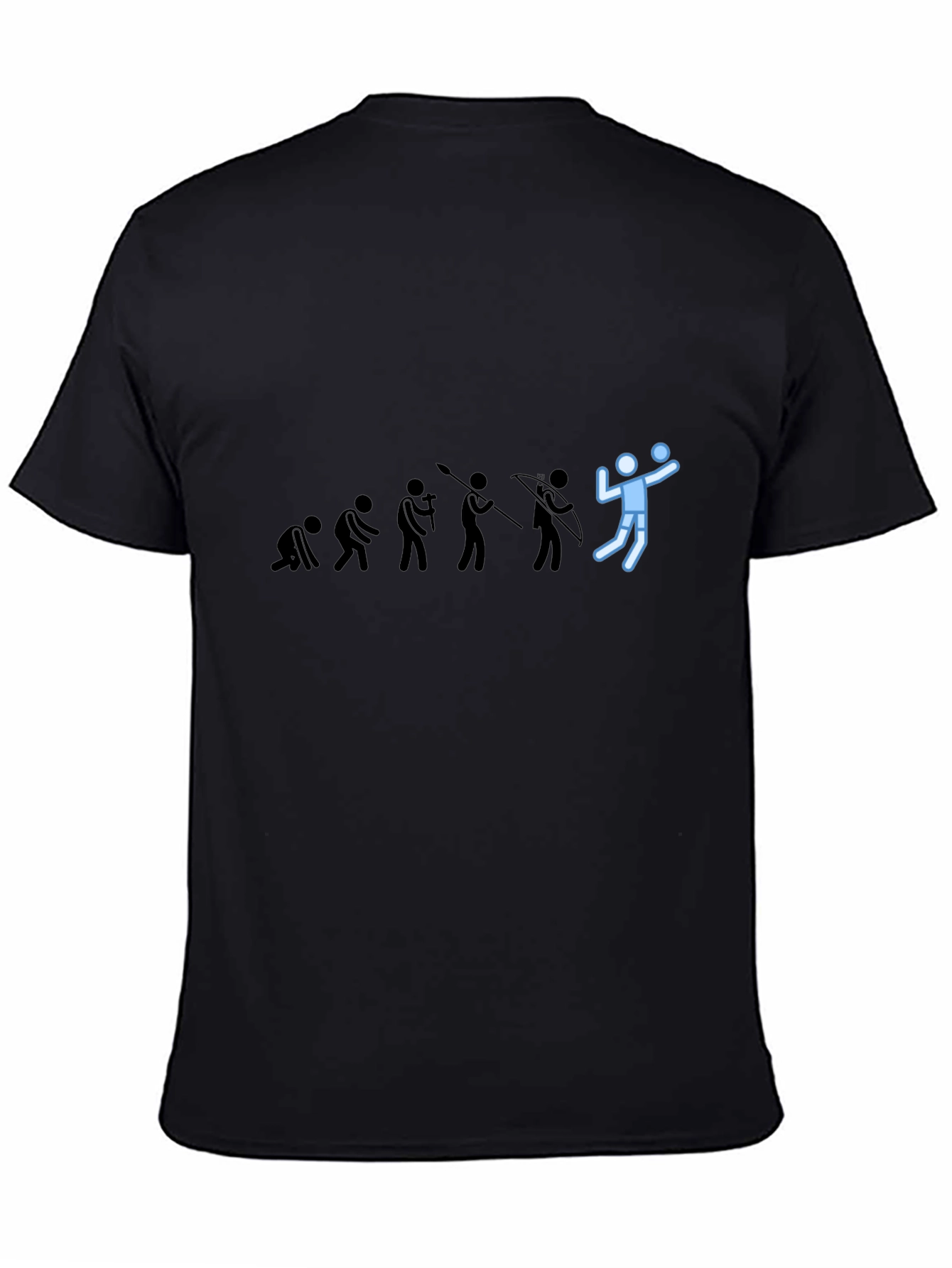 Volleyball Evolution Graphic T-Shirt - Black