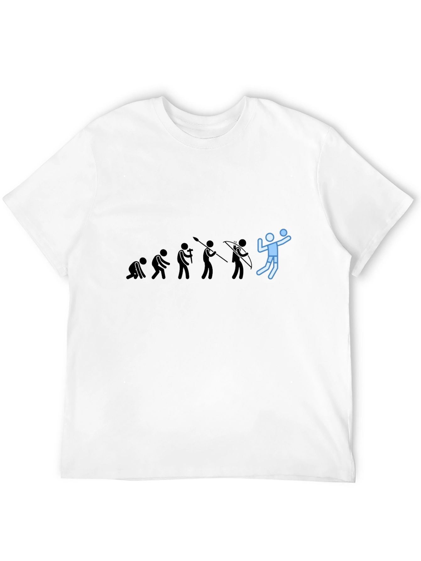 Volleyball Evolution Graphic T-Shirt - Black