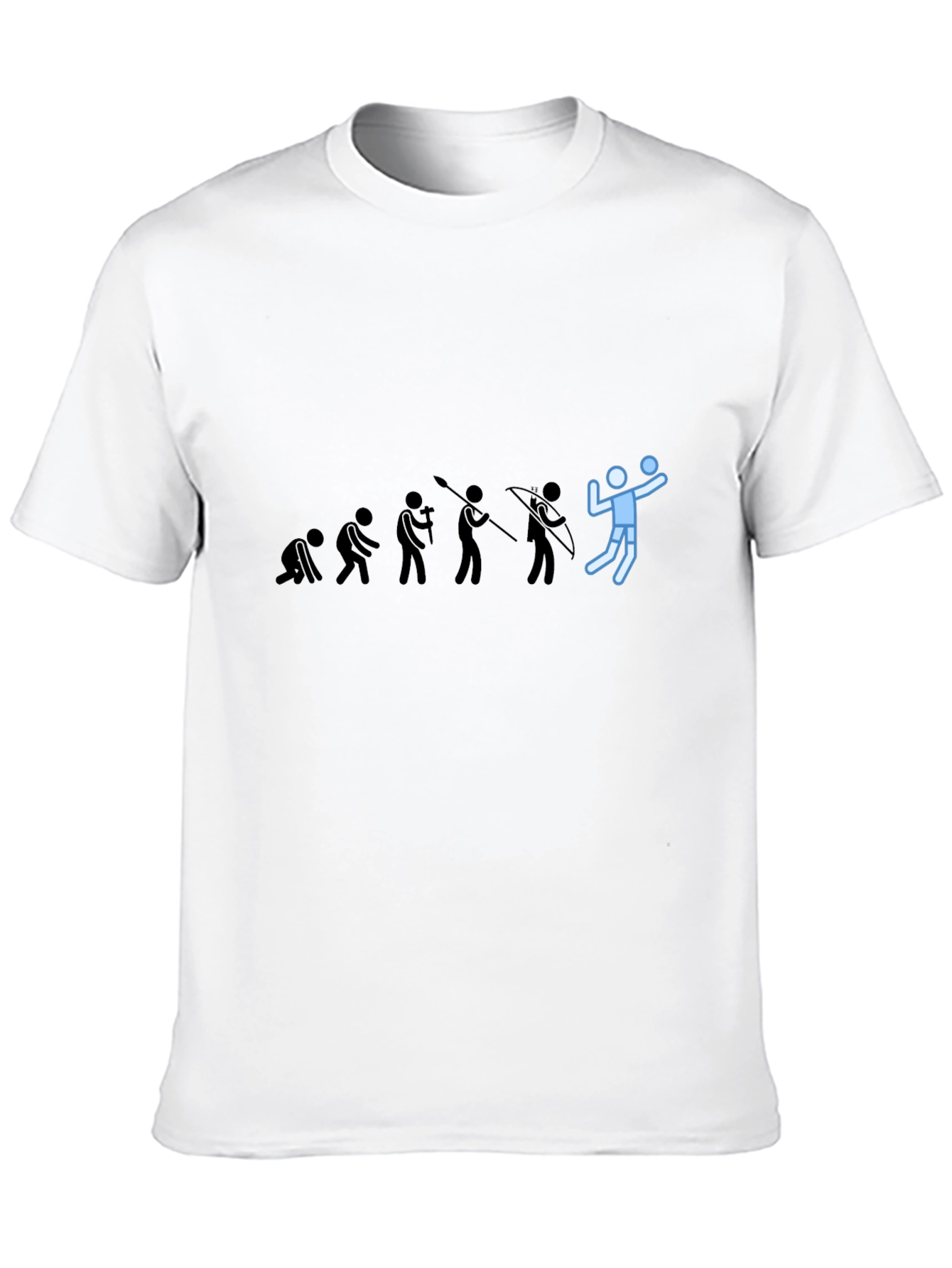 Volleyball Evolution Graphic T-Shirt - Black