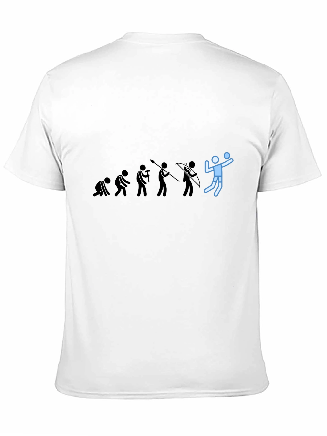 Volleyball Evolution Graphic T-Shirt - Black