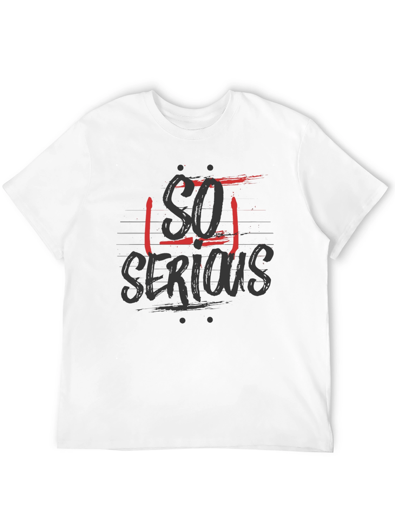 So Serious Graphic Print Black T-Shirt