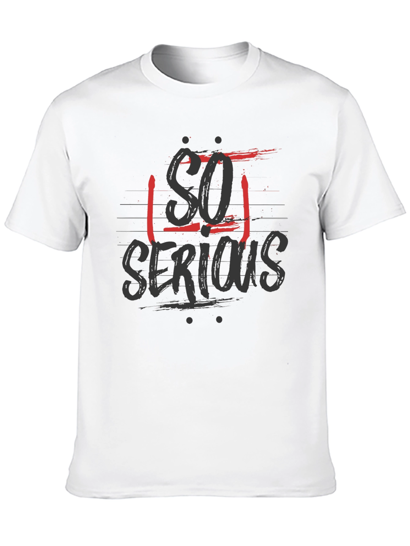 So Serious Graphic Print Black T-Shirt