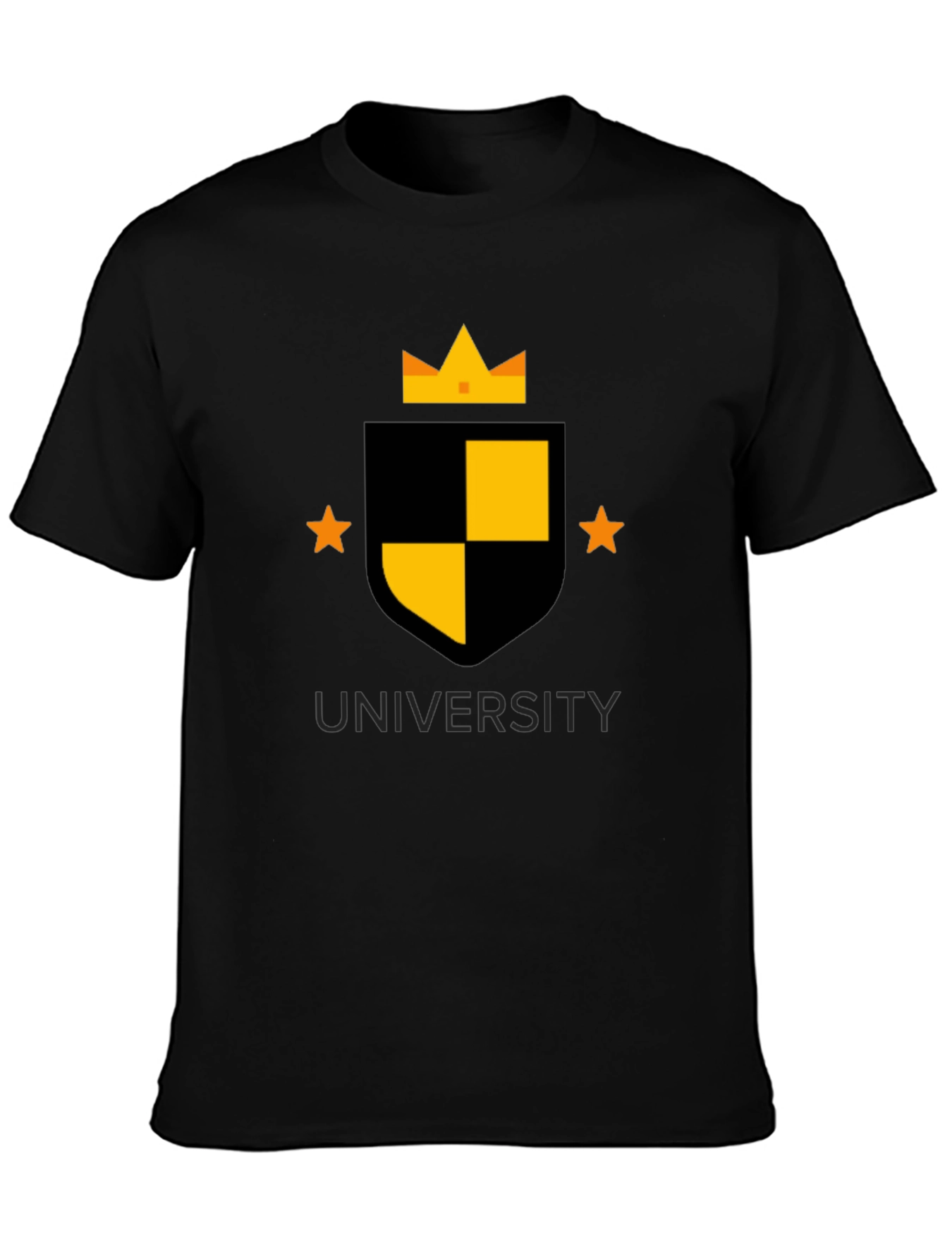 University Crest Graphic Tee - Black