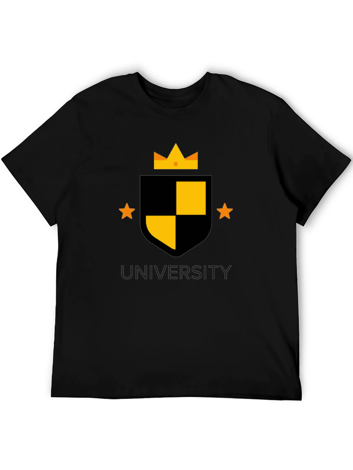 University Crest Graphic Tee - Black