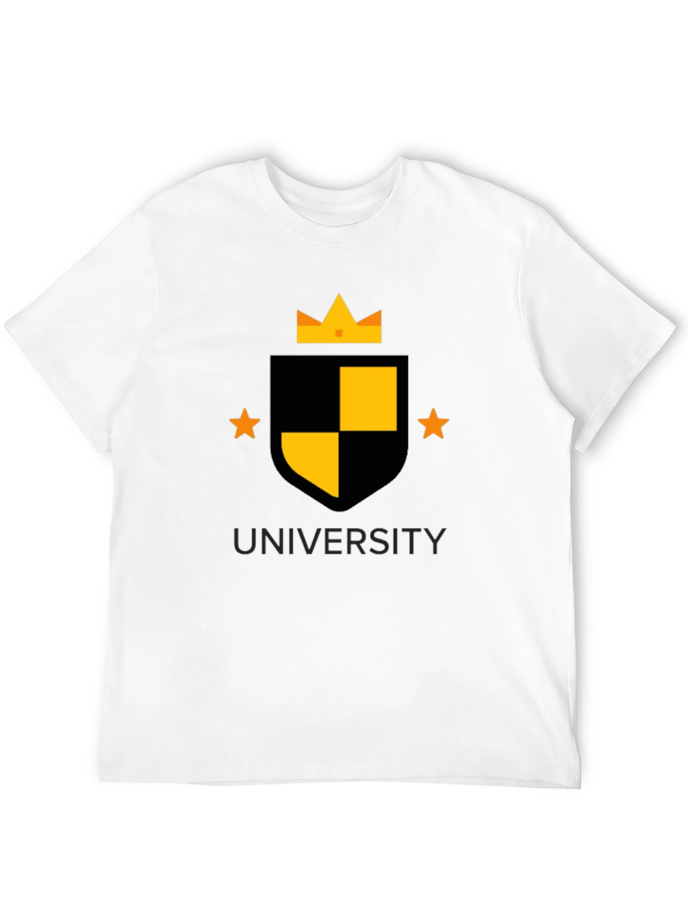 University Crest Graphic Tee - Black