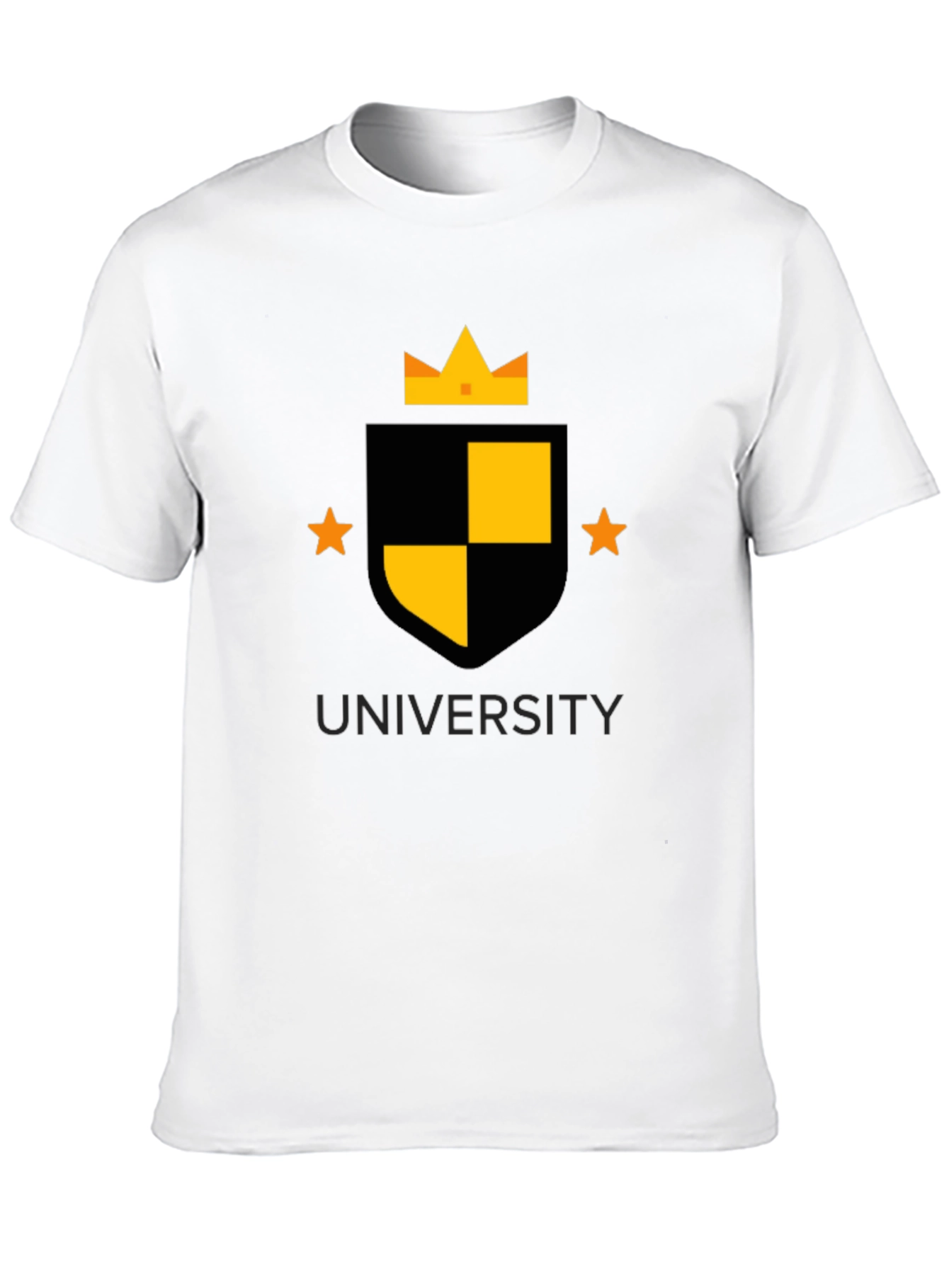 University Crest Graphic Tee - Black