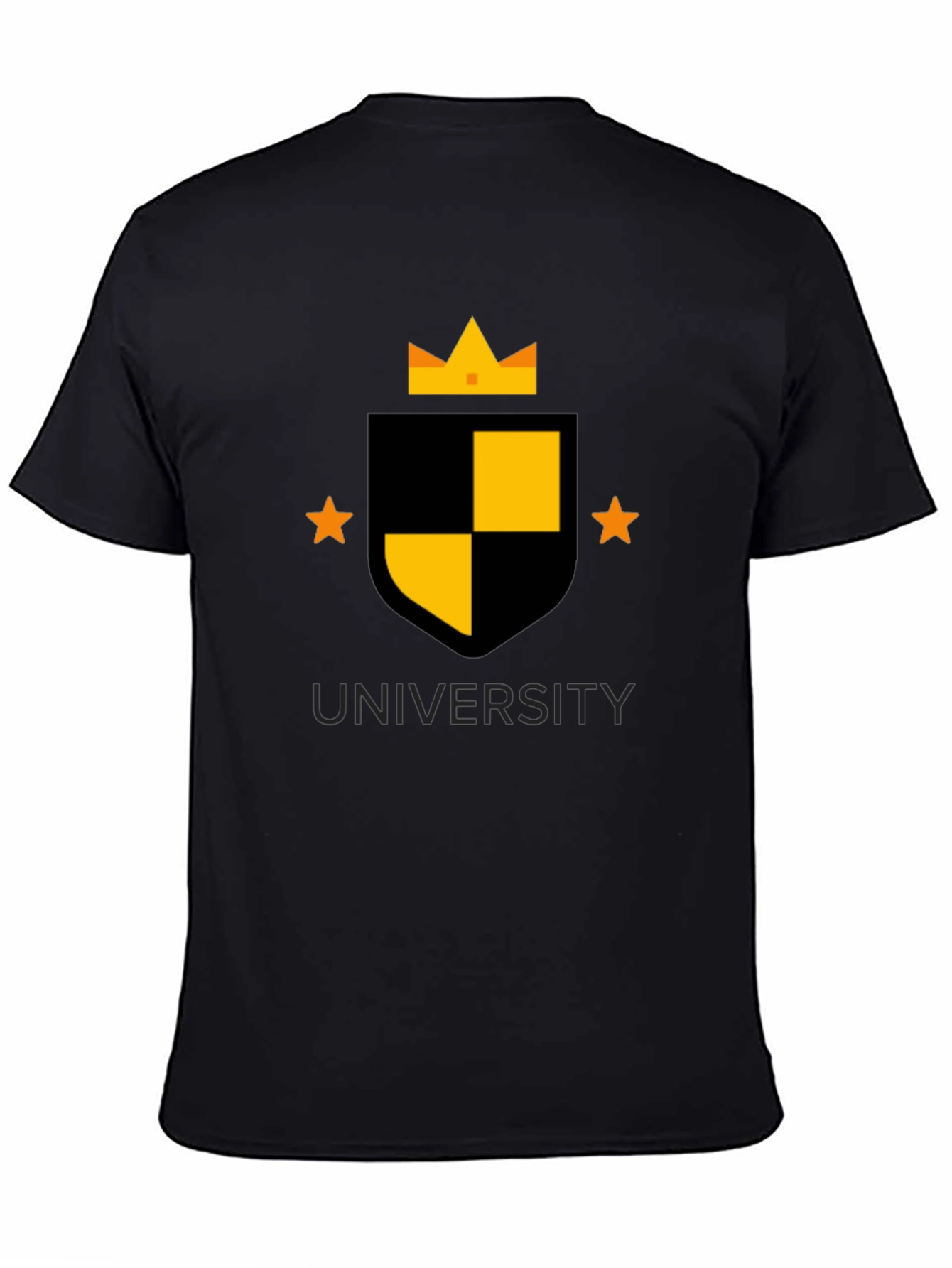 University Crest Graphic Tee - Black