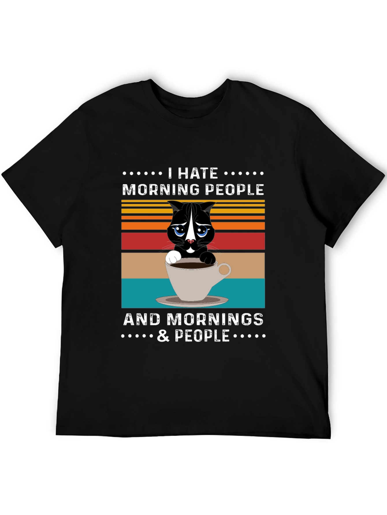 I Hate Morning People Cat T-Shirt