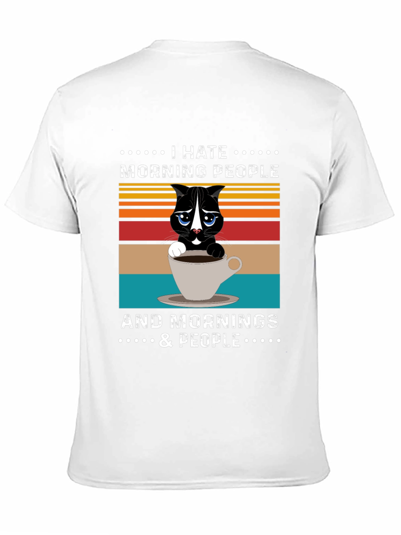 I Hate Morning People Cat T-Shirt