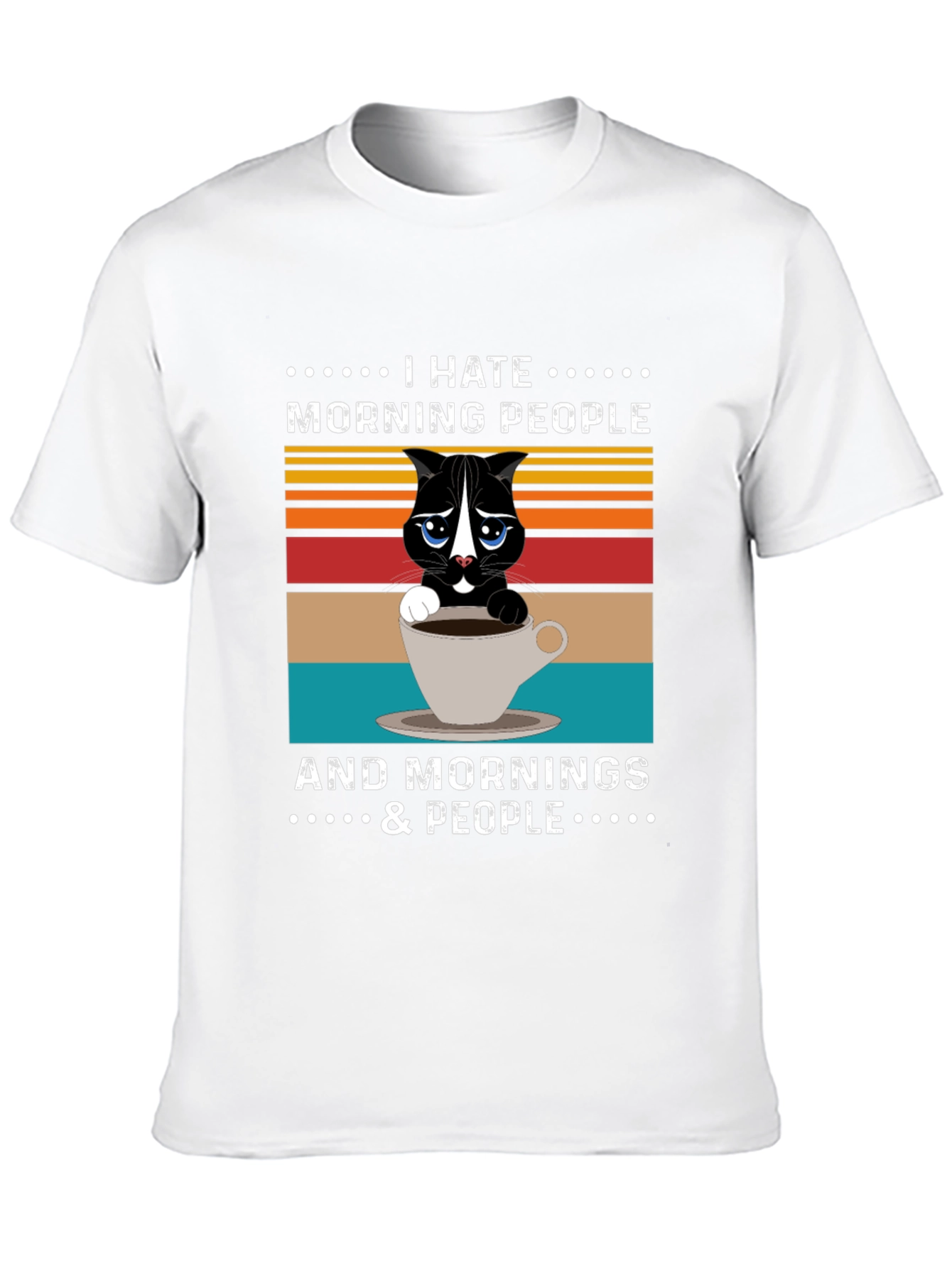 I Hate Morning People Cat T-Shirt
