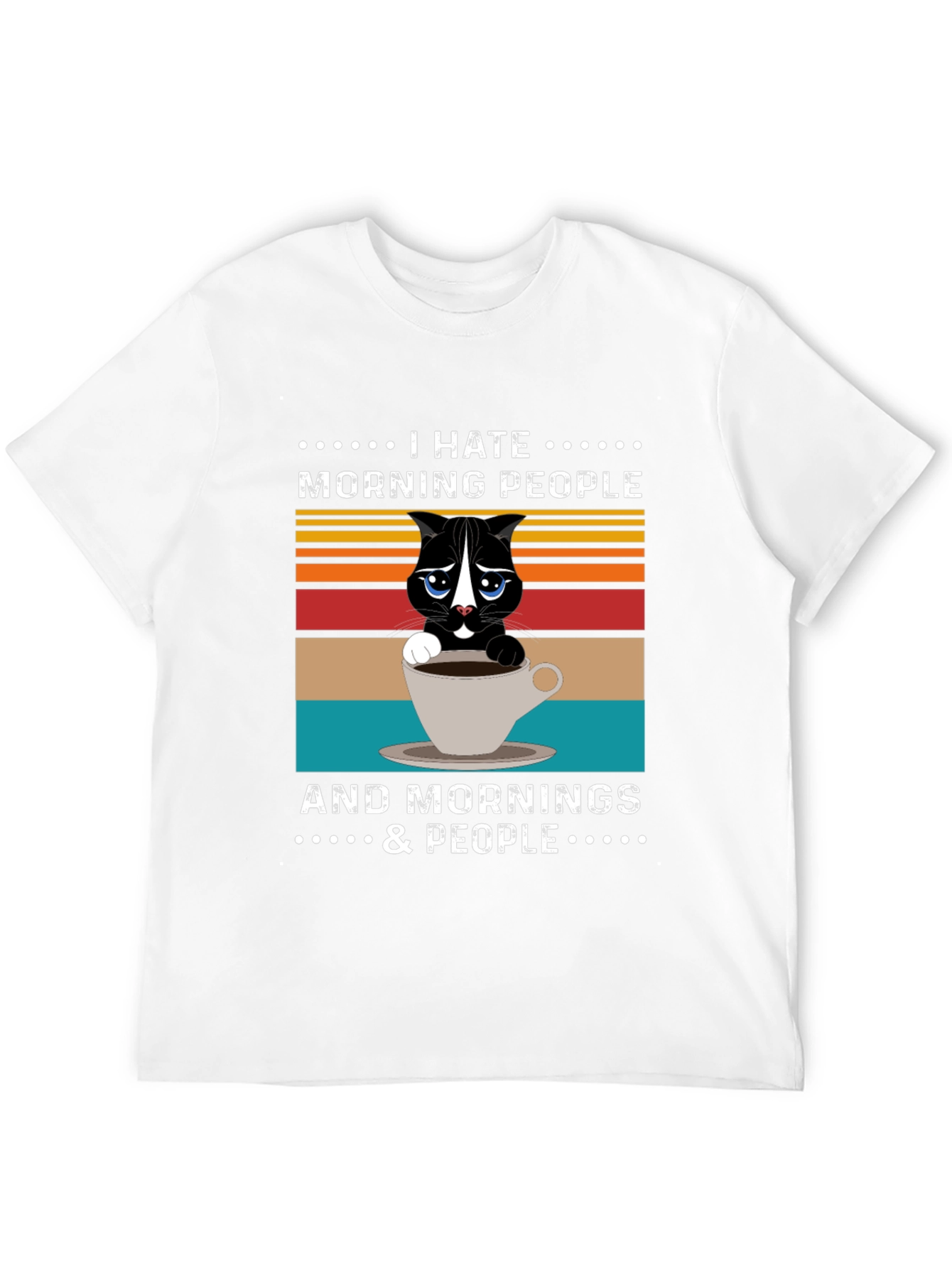 I Hate Morning People Cat T-Shirt
