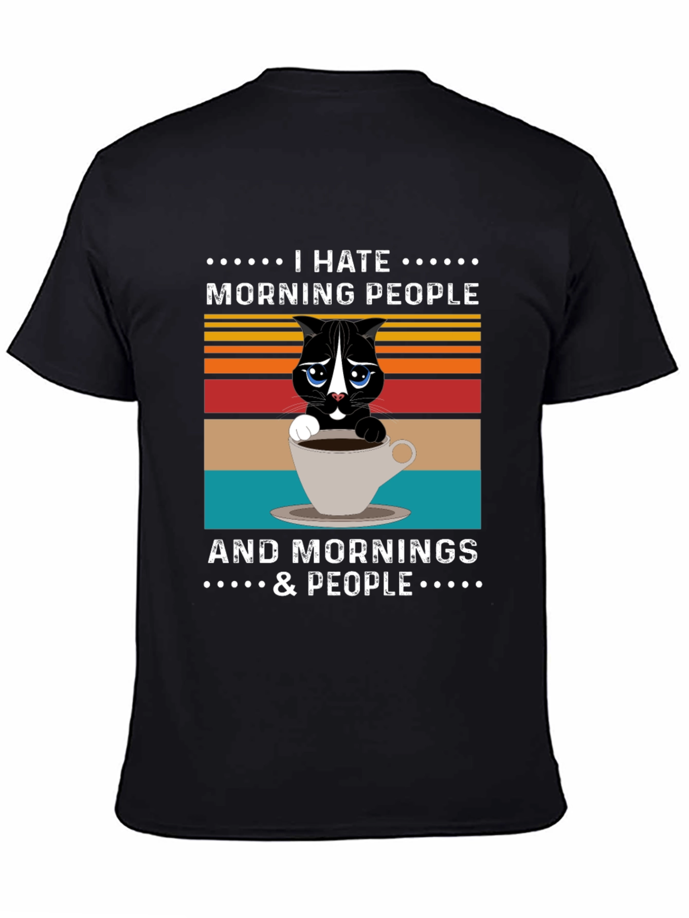 I Hate Morning People Cat T-Shirt