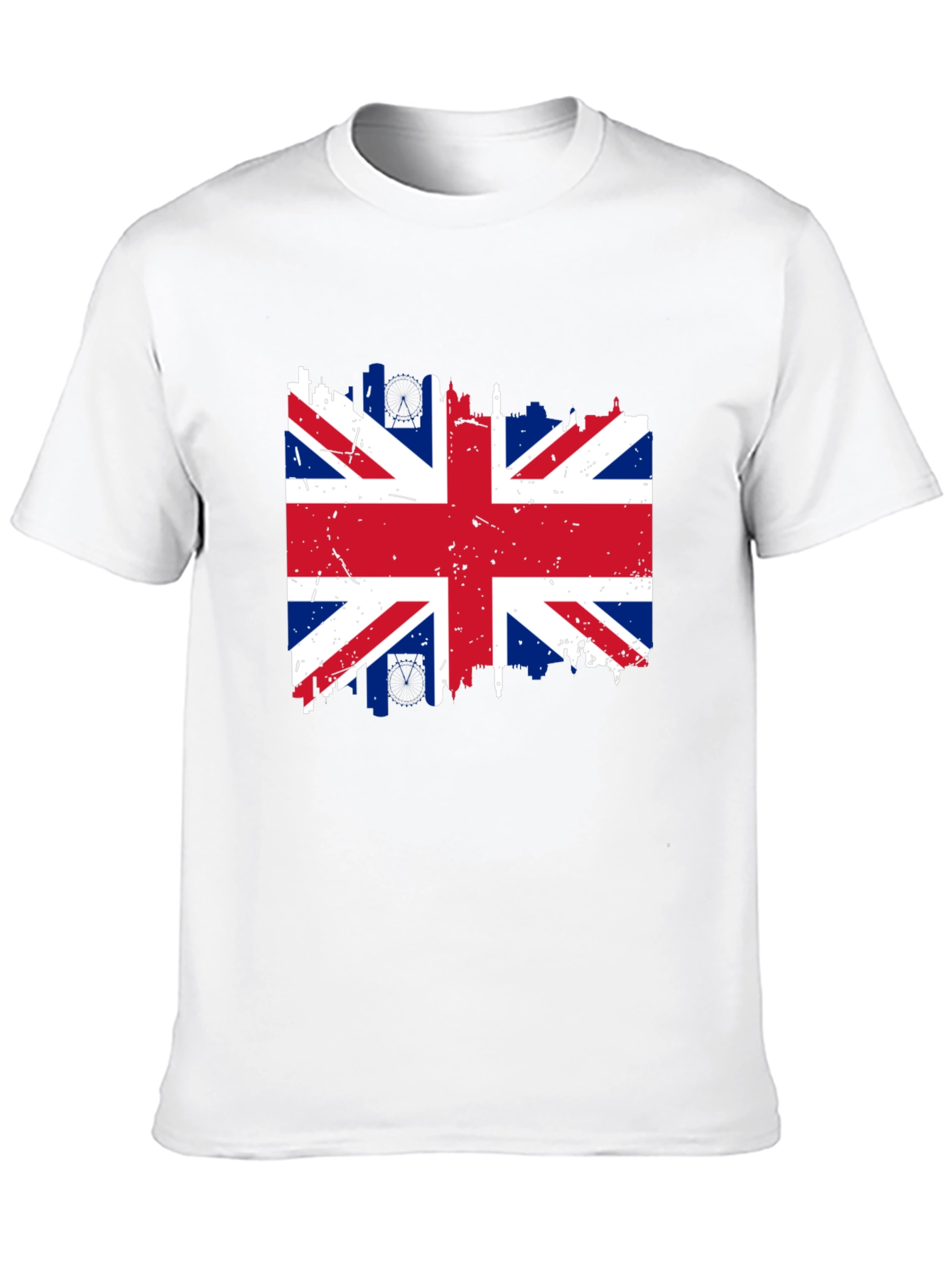 Union Jack Flag Graphic T-Shirt - Distressed Print